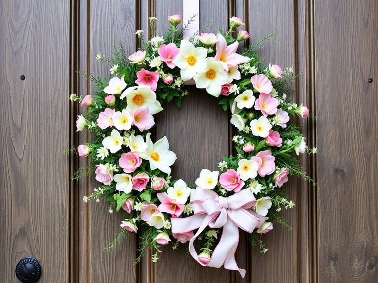 vibrant floral decorations wreaths