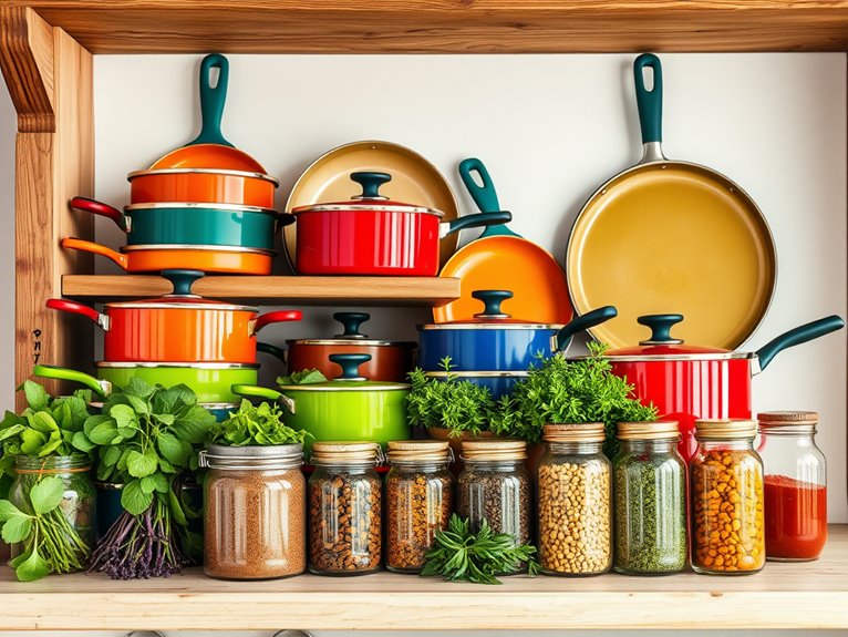 vibrant kitchen cooking essentials