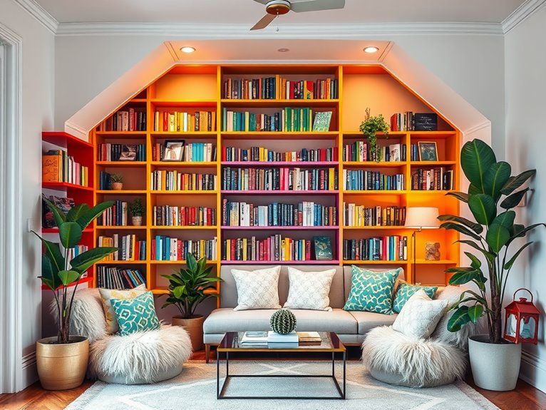 vibrant reading corner ideas