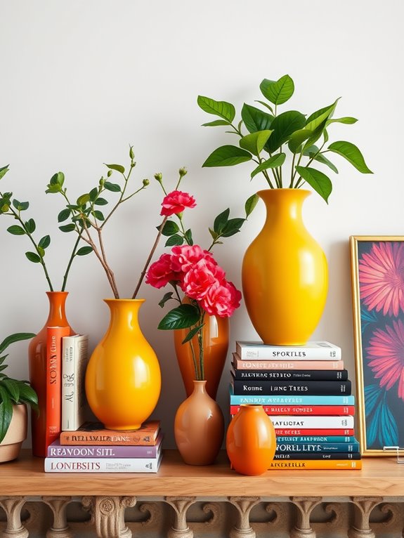 vibrant summer shelf ideas