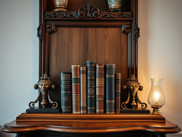 vintage bookends with charm