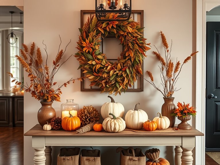 warm autumn decor elements