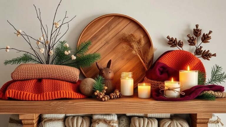 warm color winter decor