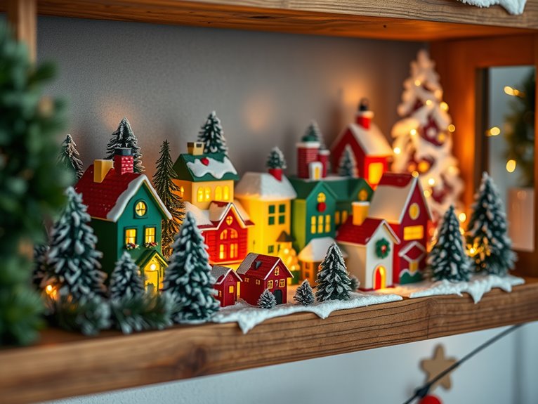 whimsical holiday village displays