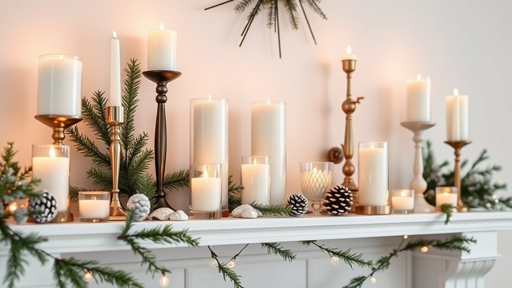 winter candle decor ideas