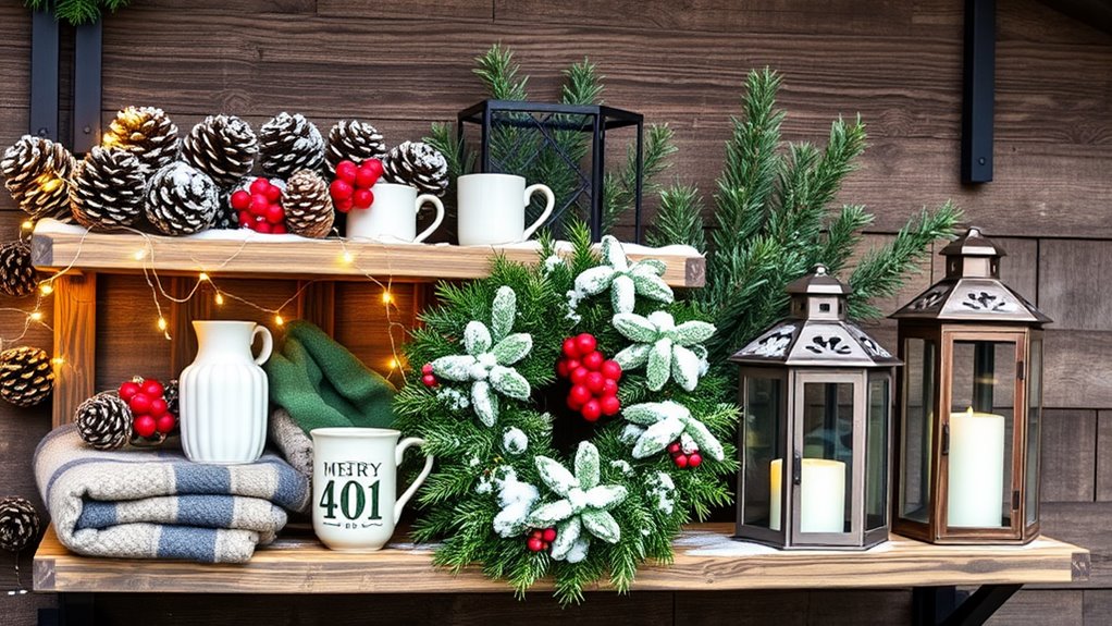 winter deck shelf decor tips