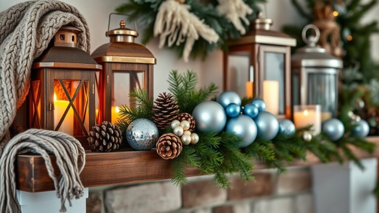 winter fireplace decor ideas