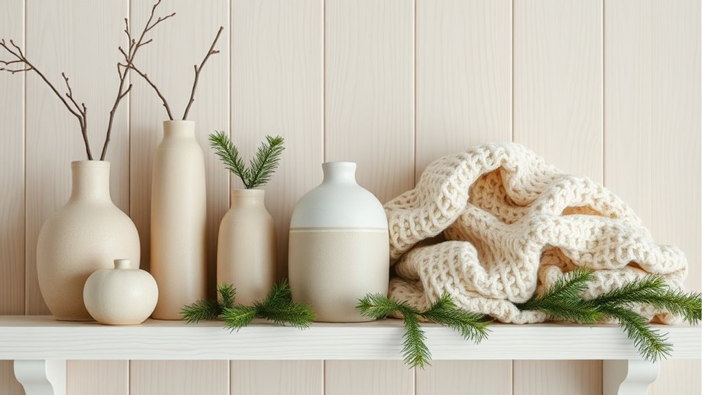 winter shelf decor ideas