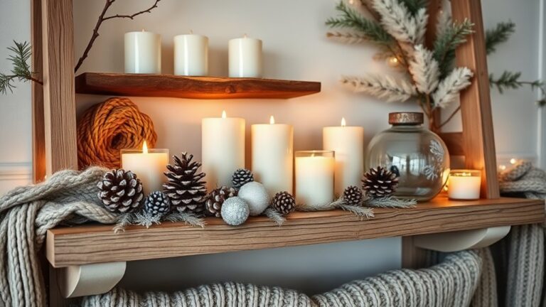 winter shelf decor ideas