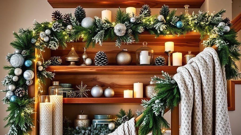 winter staircase decor ideas