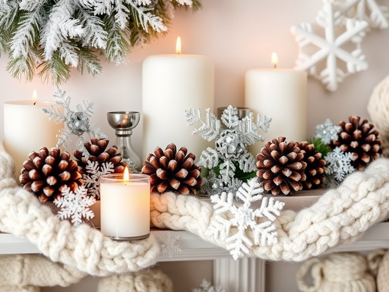 winter themed decorative elements