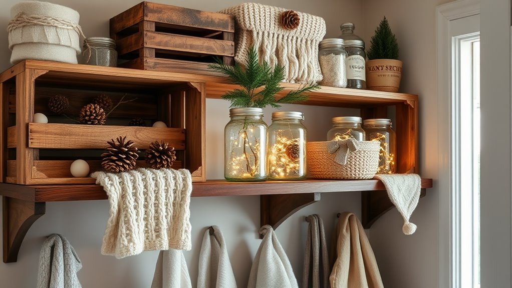 winter utility room decor